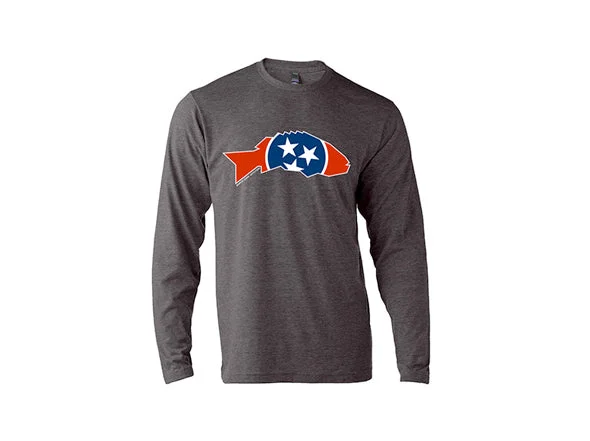 Fishing Line For Snapper-State Series Smallmouth Bass Long Sleeve T-Shirt - Tennessee