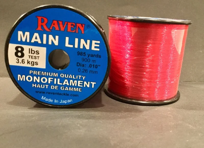 Braided Fishing Line-RAVEN MAIN LINE HIGH VIS PINK 8 LB 985 YD