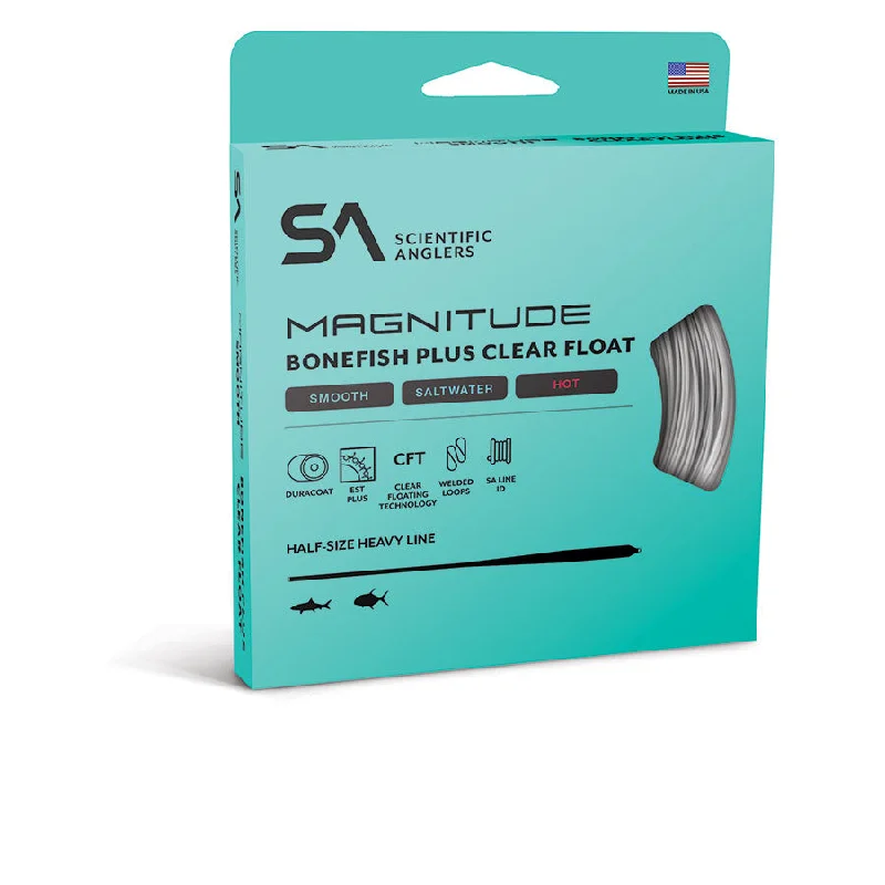 Fishing Line For Deep Sea Fishing-SA Magnitude Smooth Bonefish Plus - 10’ Clear Floating Tip