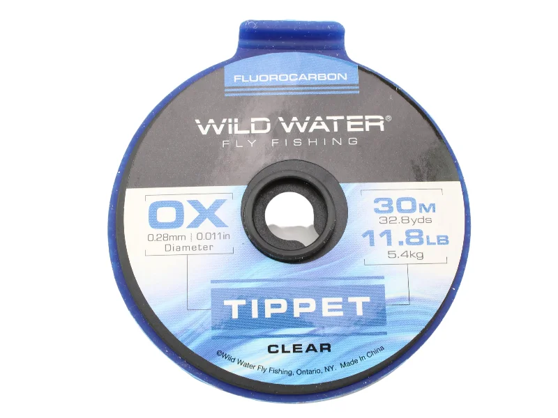 Fishing Line For Grouper-Wild Water Fly Fishing Fluorocarbon Tippet Spool 0X, 30m