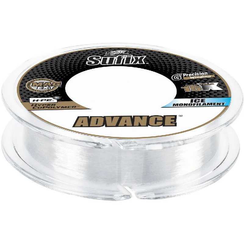 Best Fishing Line For Soft Plastics-Sufix 100 Yard Advance Ice Monofilament Fishing Line - Clear