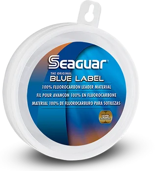 Fishing Line With High Visibility-Seaguar Blue Label Fluorocarbon Leaders - 25 Yards