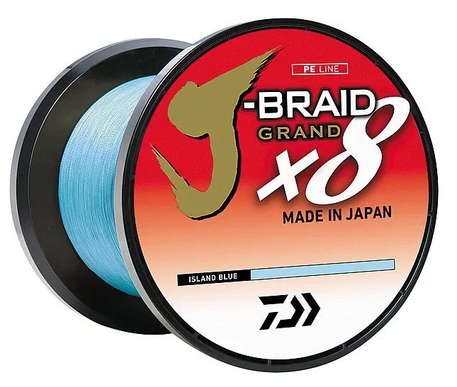 Best Fishing Line For Spinning Rods-Daiwa J-Braid x8 Grand 40lb. 3000Y – Island Blue.