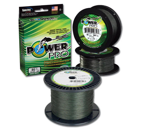 Fishing Line That Floats-PowerPro Braided Spectra Fiber Fishing Line Moss Green 3000 Yards