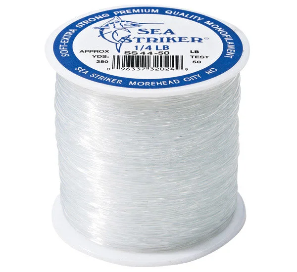 Fishing Line For Deep Sea Fishing-Sea Striker 1/4 lb Spools Clear Monofilament