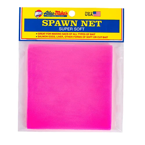 Fishing Line For Drum Fish-Atlas Mike's Spawn Netting 4" x 4" Pink Qty 60