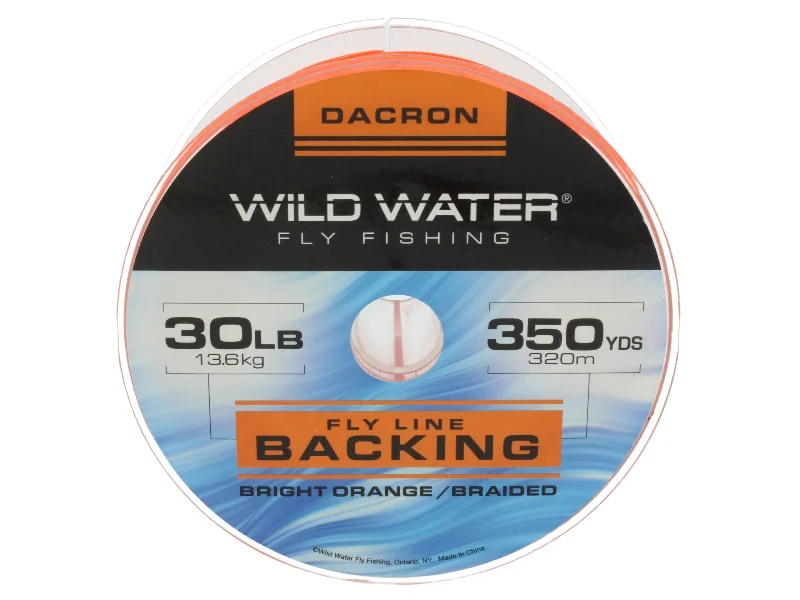 Best Fishing Line For Live Bait-Wild Water Fly Fishing Braided Dacron Backing Spool, 30# 350 yards, Bright Orange