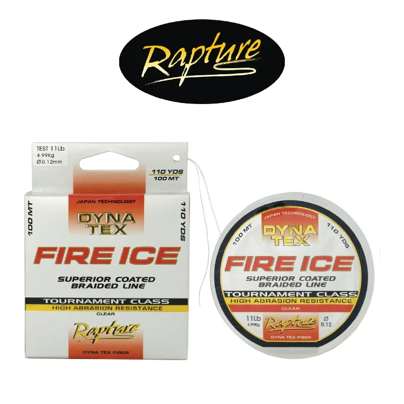 Fishing Line For Spinning Reels-Rapture Dyna Tex Fire Ice Braid 100m