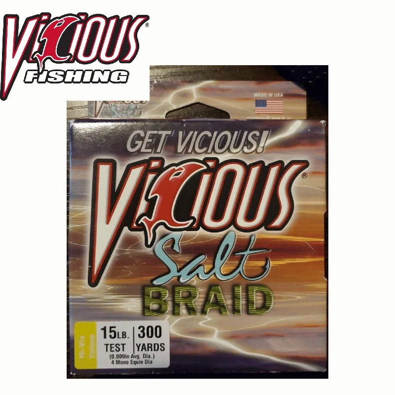 Low Stretch Fishing Line-Vicious Saltwater Braid