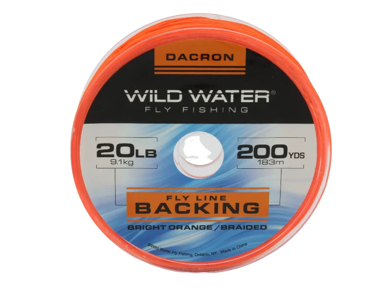 Best Fishing Line For Professionals-Wild Water Fly Fishing Braided Dacron Backing Spool, 20# 200 yards, Bright Orange