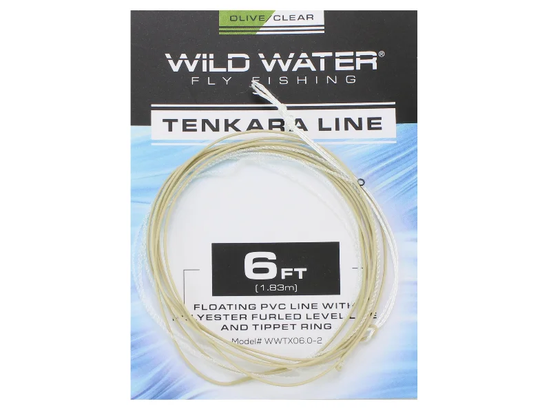 Fishing Line For Small Fish-Wild Water Fly Fishing 6ft Olive PVC Tenkara Line with Furled Level Line