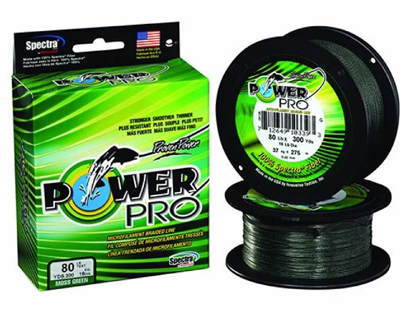 Fishing Line That Sinks Fast-PowerPro Braided Spectra Fiber Fishing Line Moss Green 150LB 500 Yds