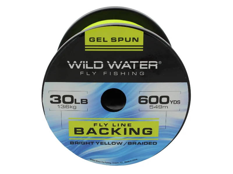 Best Fishing Line For Tournaments-Wild Water Fly Fishing Braided Gel Spun Backing Spool, 30# 600 yards, Bright Yellow