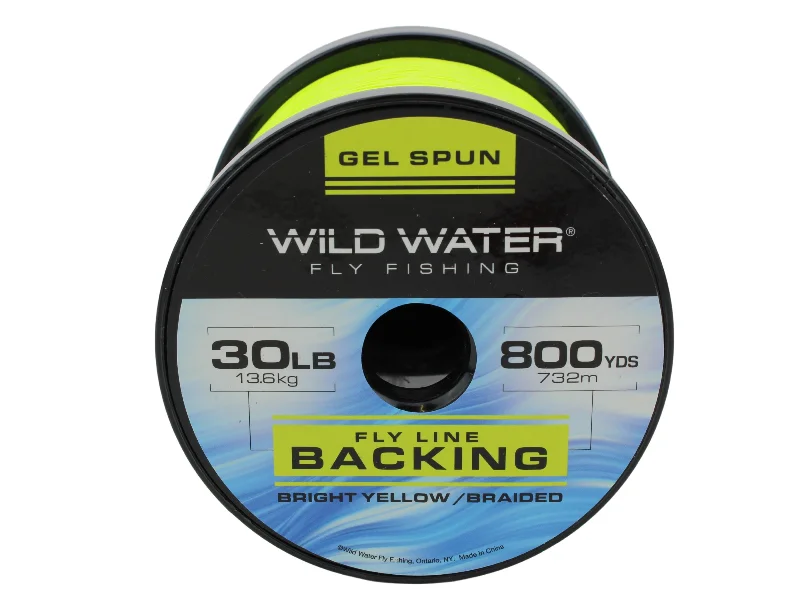 Fishing Line That Floats-Wild Water Fly Fishing Braided Gel Spun Backing Spool, 30# 800 yards, Bright Yellow