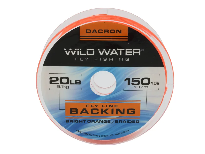 Fishing Line That Is Ultra Thin-Wild Water Fly Fishing Braided Dacron Backing Spool, 20# 150 yards, Bright Orange