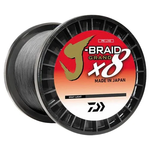 Fishing Line For Trout-Daiwa J-Braid x8 Grand Braided Line - 30 lb. - 3000 yd. - Gray Light