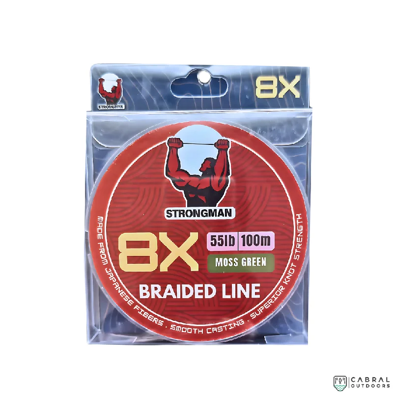 Best Fishing Line For Seniors-Strongman  8X Braided Line | 26lb-55lb | 100m