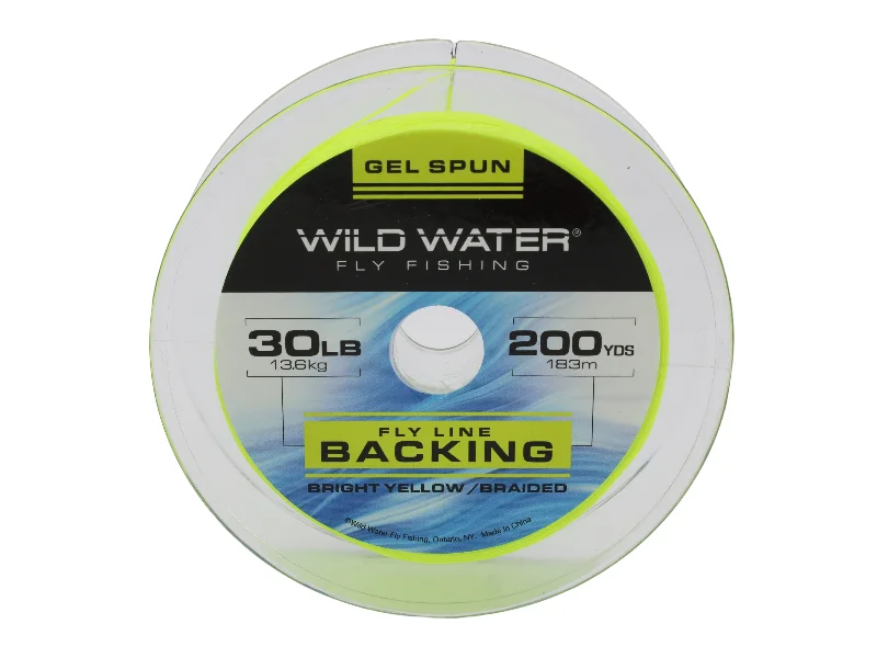 Best Fishing Line For Spinnerbaits-Wild Water Fly Fishing Braided Gel Spun Backing Spool, 30# 200 yards, Bright Yellow