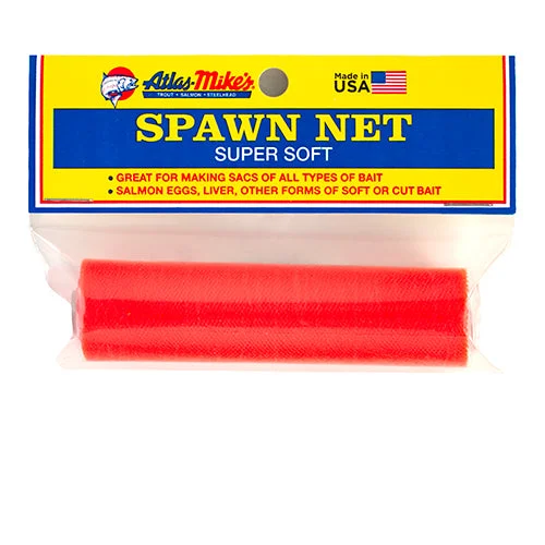 Best Fishing Line For Soft Plastics-Atlas Mike's Spawn Netting 3" x 16" Roll Orange