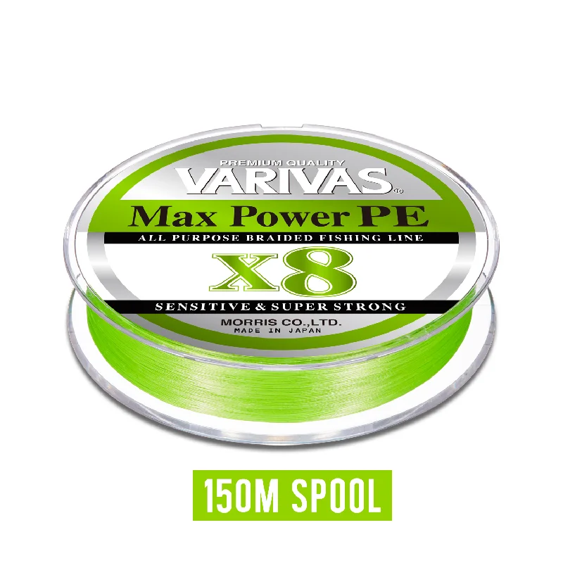 Fishing Line With High Knot Strength-Varivas Max Power PE X8 150m Spools