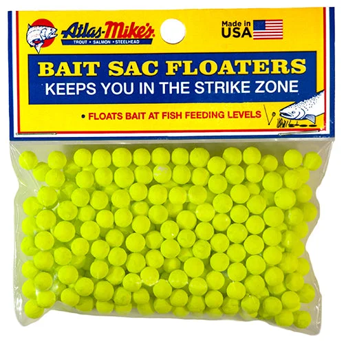 Fishing Line For Rockfish-Atlas Mike's Spawn Sac Floaters Chartreuse Qty 300