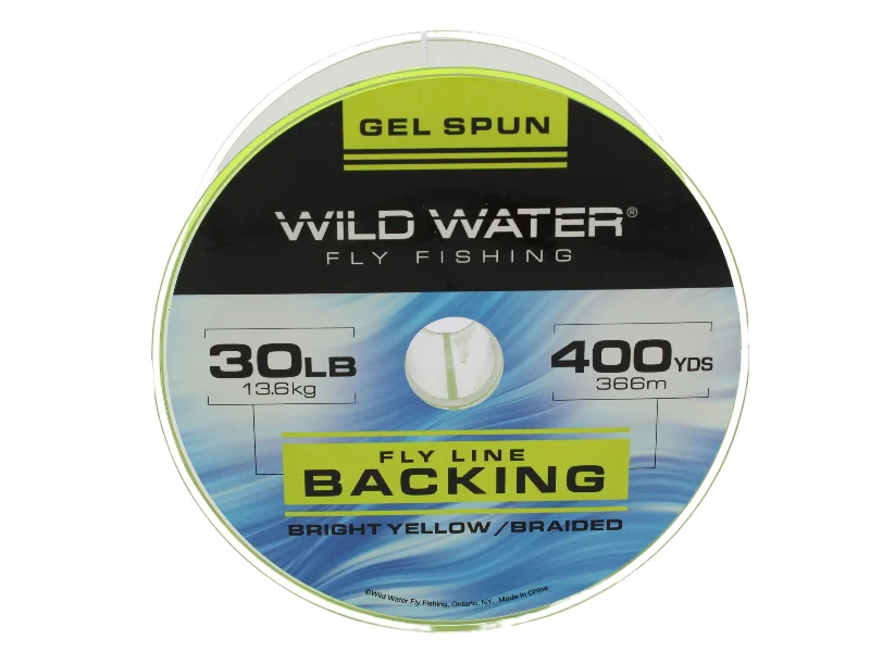 Fishing Line That Sinks Fast-Wild Water Fly Fishing Braided Gel Spun Backing Spool, 30# 400 yards, Bright Yellow