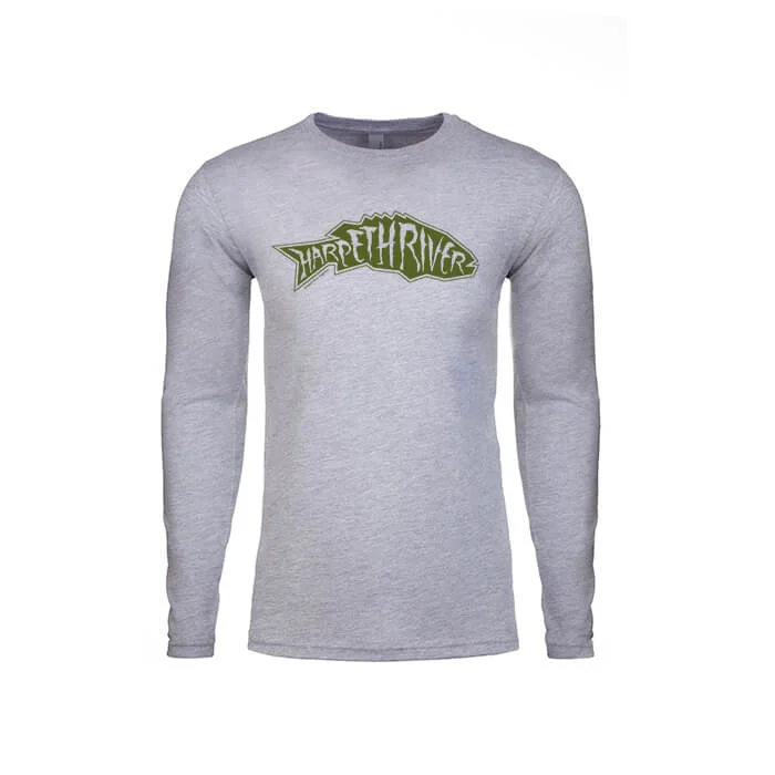 Sinking Fishing Line-Harpeth River Smallmouth Long Sleeve T-Shirt