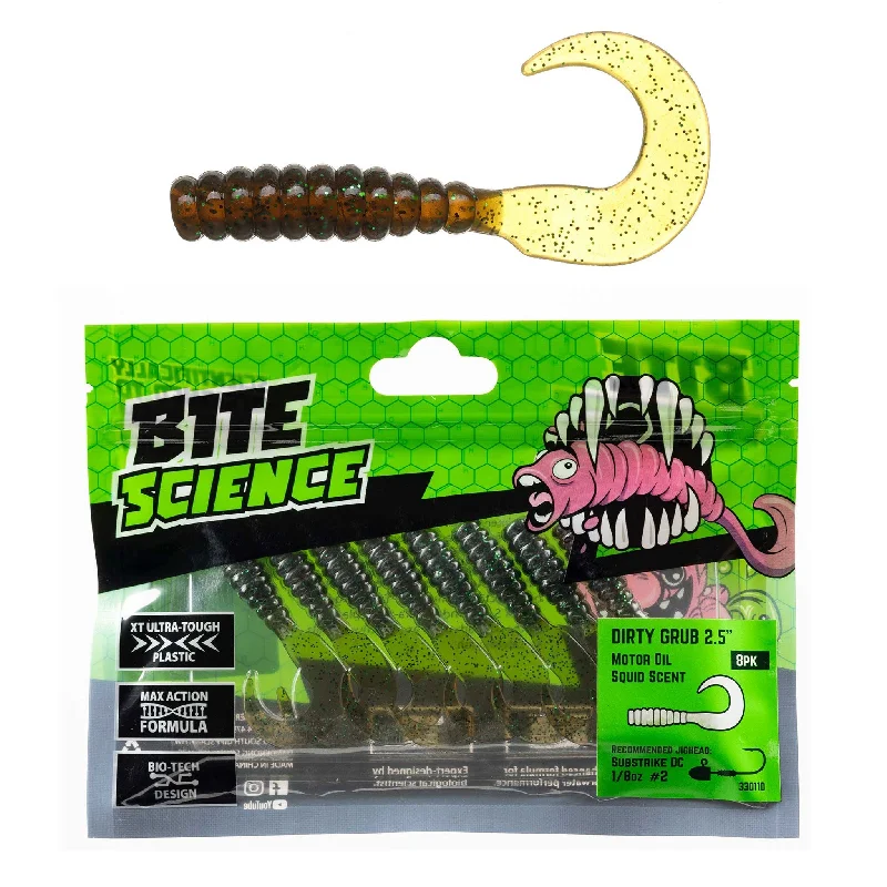 Tarpon Fishing Lures-Bite Science Dirty Grub Soft Plastic Lures