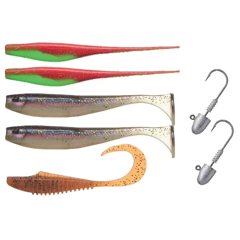 Bass Fishing Lures-Bite Science Inshore And Jig-Heads Multi Pack