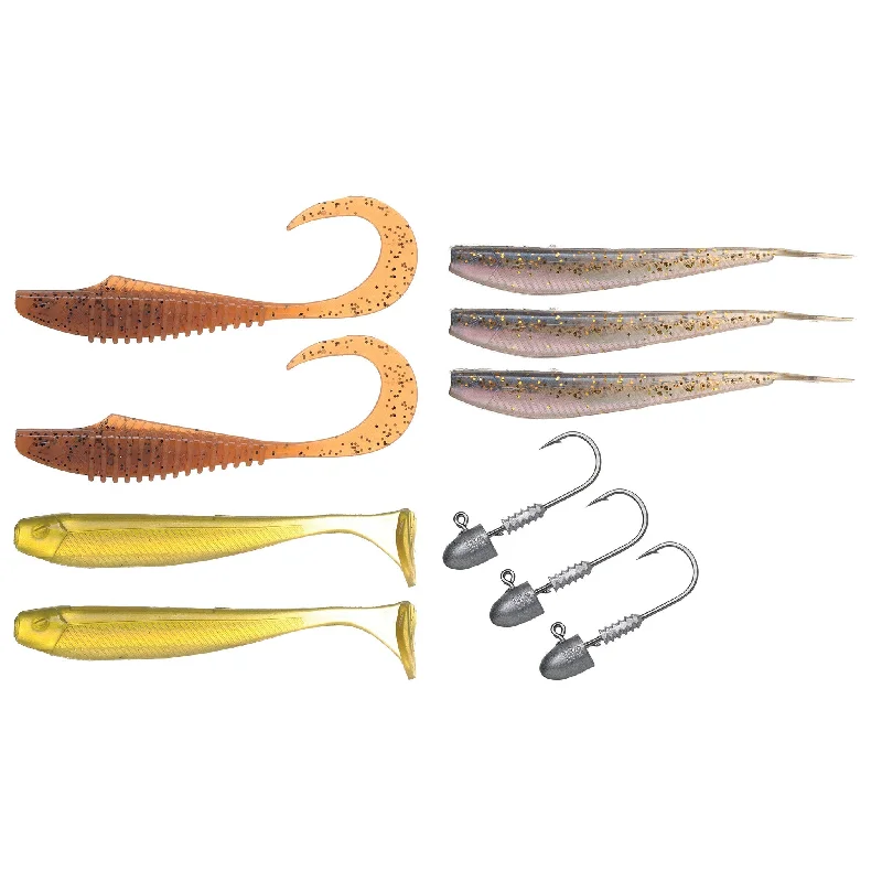 Walleye Fishing Lures-Bite Science Minnow And Jig-Heads Multi Pack