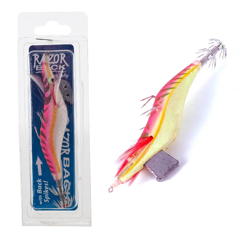 Grouper Fishing Lures-Jarvis Walker Razorback Lumo Squid Jigs