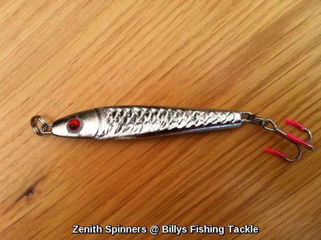 Spoon Fishing Lures-Zenith Razor Claw Silver Minnow spinner