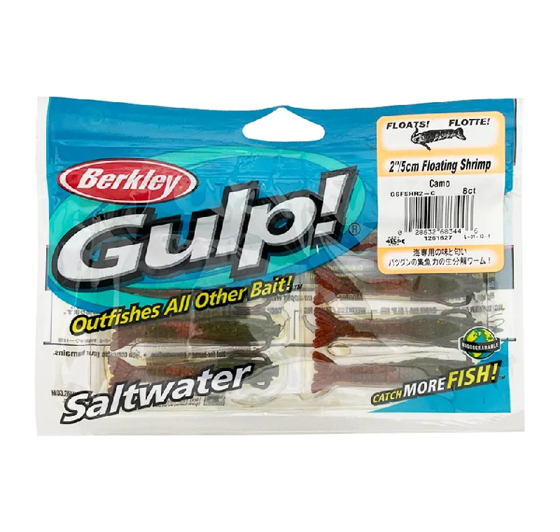 Floating Fishing Lures-Berkley Gulp Floating Shrimp Soft Plastics