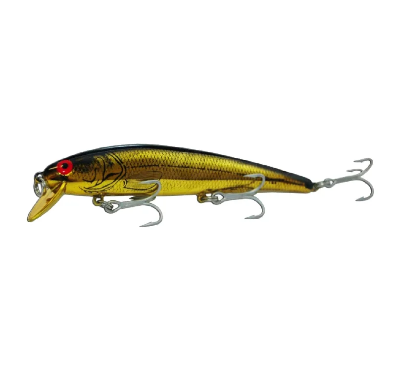 Perch Fishing Lures-Bomber Long A B15A Lure Col Gold/Black