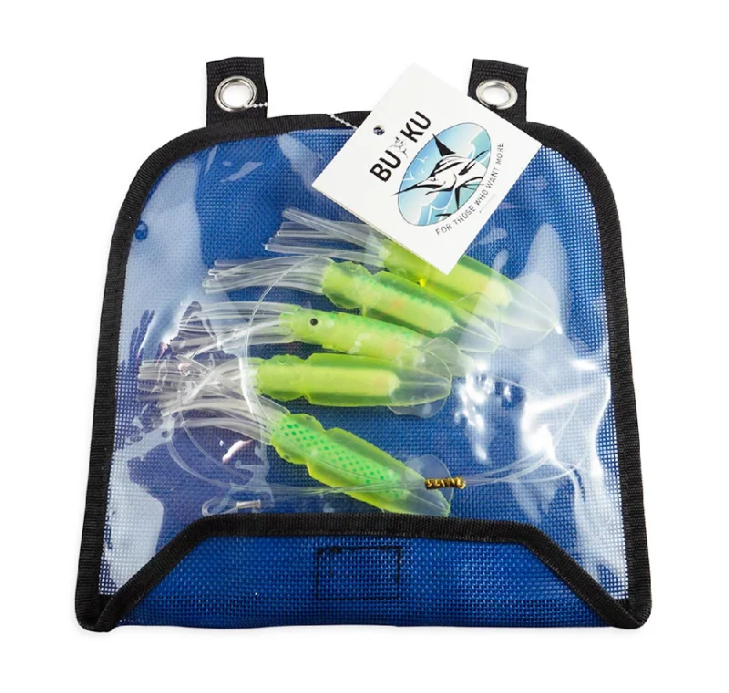 Realistic Action Fishing Lures-Buku Daisy Chain Teaser w 15cm Green Squid