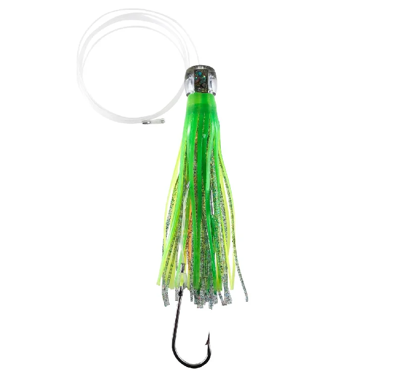 Bright Color Fishing Lures-Buku Hawaii 8" Skirted Lure Col Mardi Gras (Rigged)