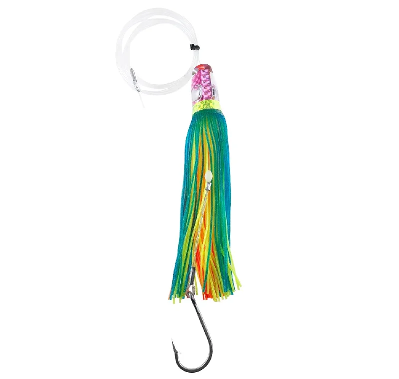 Natural Color Fishing Lures-Buku Hawaii 9" Skirted Lure Col Valencia (Rigged)