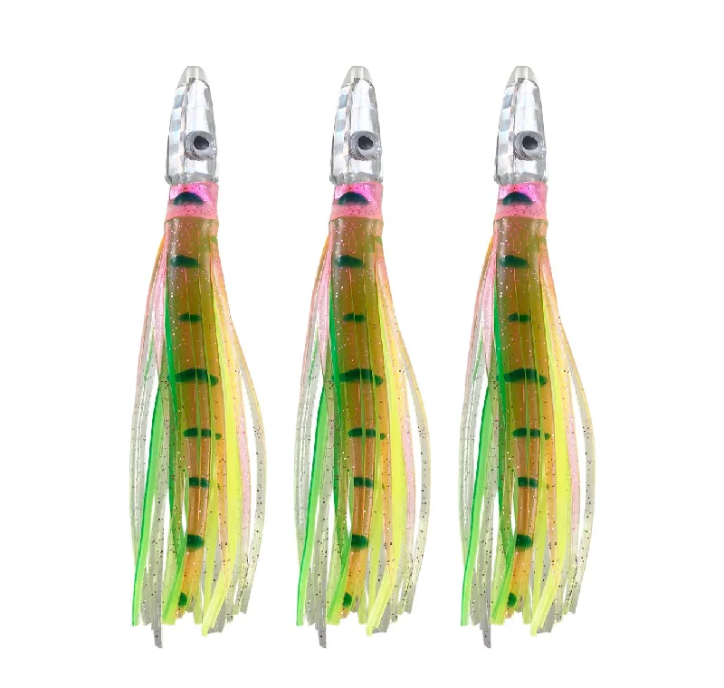 Fast Sinking Fishing Lures-Buku Tuna 5.5" Skirted Lure 3 Pack