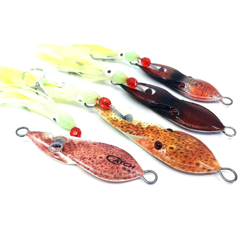 Swimbait Fishing Lures-Catch Boss Squid Inchiku Jig