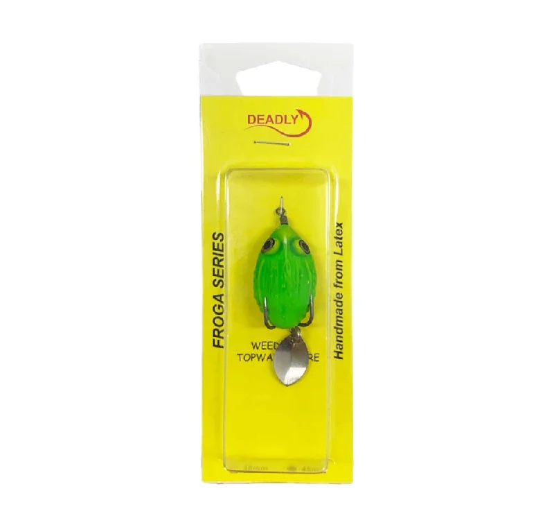 Minnow Fishing Lures-Deadly Froga Fatso 45mm Lure Lime Green