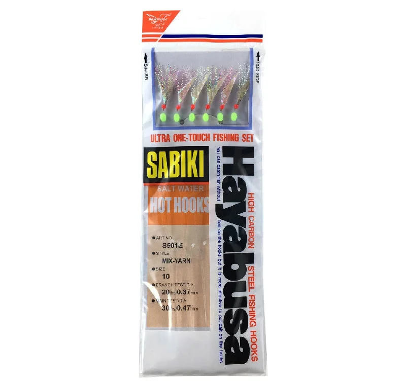 Marlin Fishing Lures-Hayabusa Sabiki Bait Jig S501E Size 10