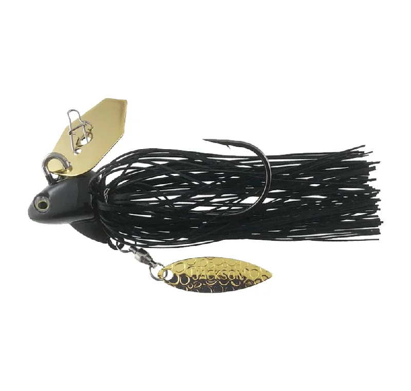 Multi-Jointed Fishing Lures-Jackson Iga Jig Chatter Blade 1/2oz Col SBK