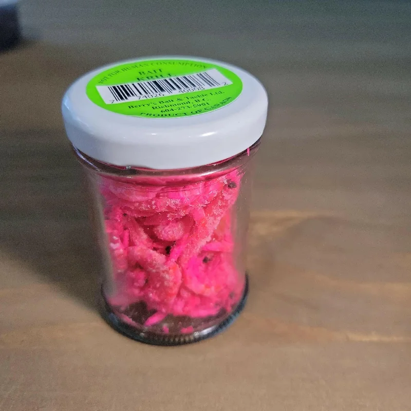 Power Fishing Lures-Shrimp Bait Pink in Jar