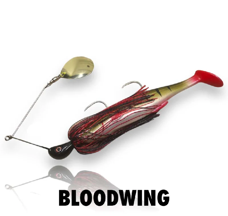 Power Fishing Lures-Spin Wright 1oz Beast Spinnerbait Irukandji 7"