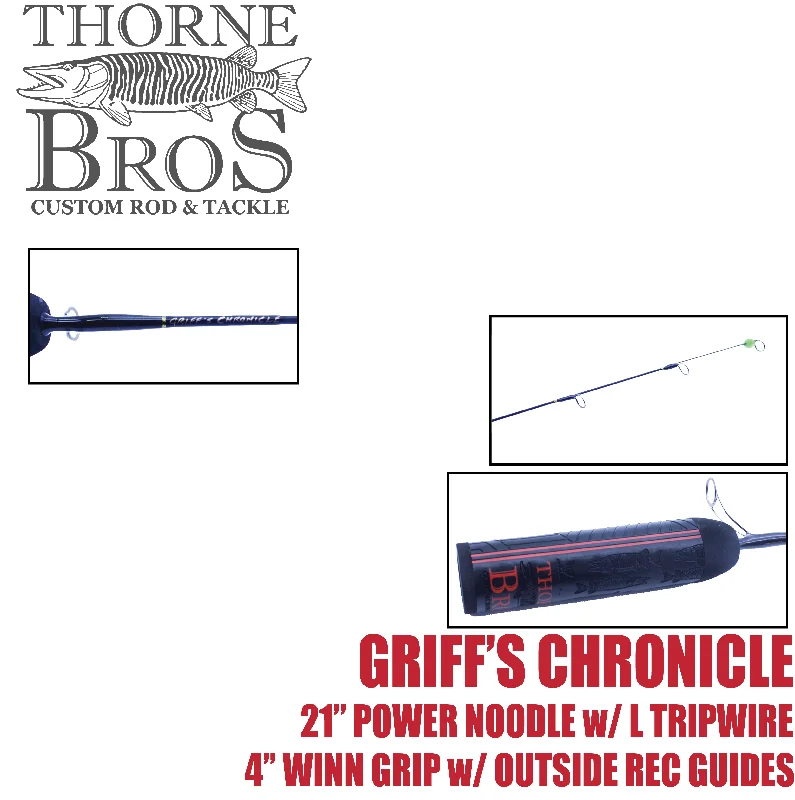 Medium Action Fishing Rod-Thorne Brothers Custom Ice Rod -  Crappie Chronicles "Griff"