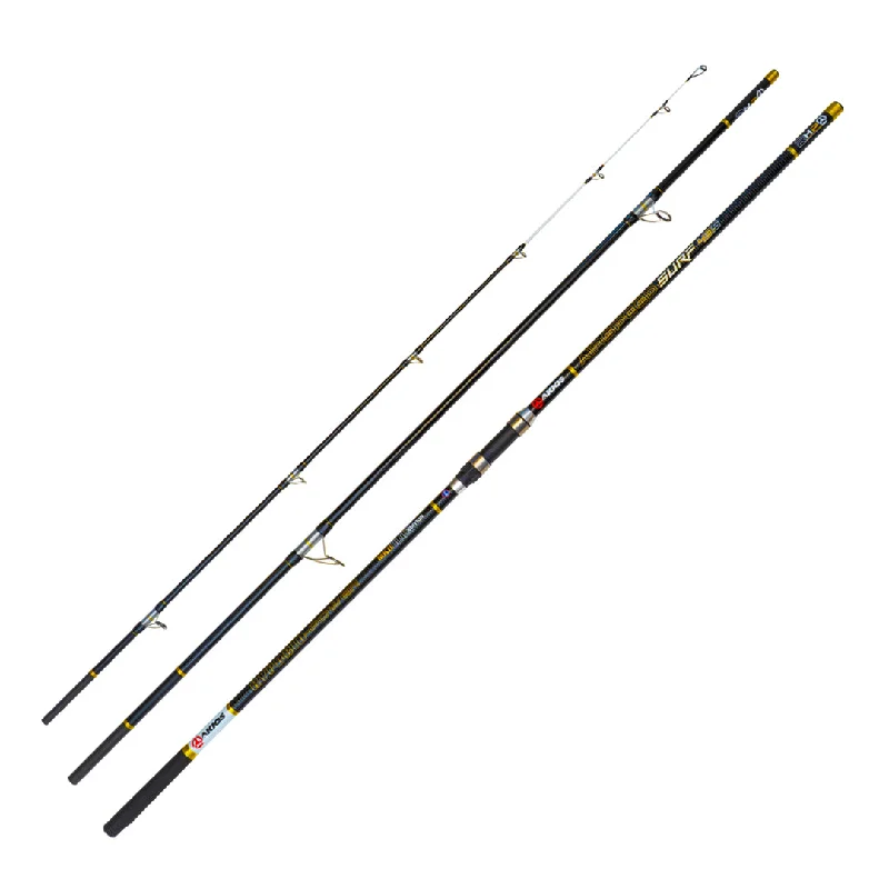 Telescopic Fishing Rod-Akios AirSpeed Surf 435 MKII Black Edition Surf Rod 14ft 5in 3 Piece 100-220 gram