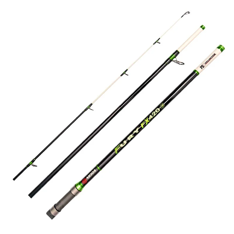 Best Fishing Rod With Cork Handle-Akios Fury FX420 14ft 3 Piece Surf Rod