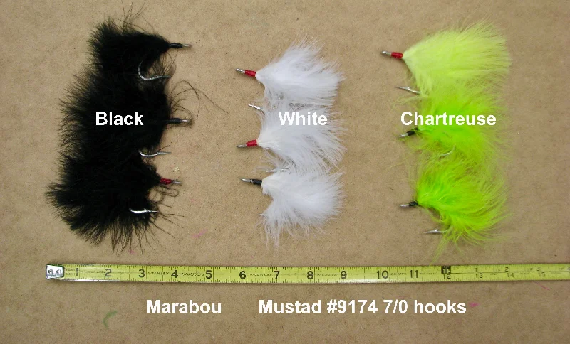 Best All-Purpose Fishing Hook-Dressed tail hooks. Marabou.