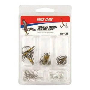 Best Fishing Hook For Heavy Cover-Eagle Claw Treble Assortment 25 Pc.