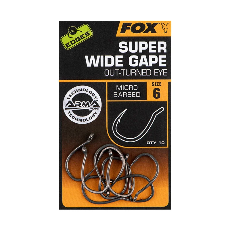 Best Fishing Hook For Big Fish-Fox Edges Super Wide Gape Hooks (Out-Turned Eye)